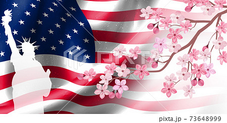 アメリカ アメリカ 国旗 国旗のイラスト素材