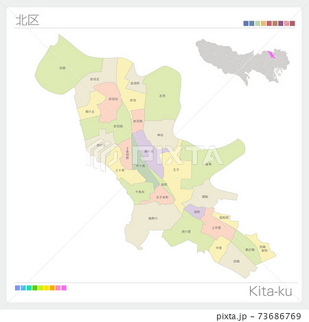 東京都地図 東京地図 地図 東京都のイラスト素材