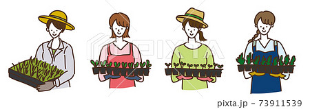 人 人物 人間 田植えのイラスト素材