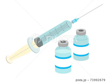 予防接種 注射器 医療 シリンジのイラスト素材
