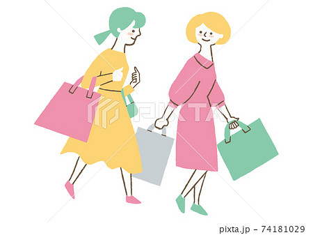 女性 友達 友人 会話 かわいいのイラスト素材