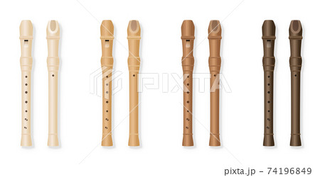 リコーダー 吹くのイラスト素材