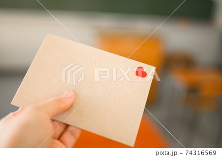 ラブレター 封筒の写真素材