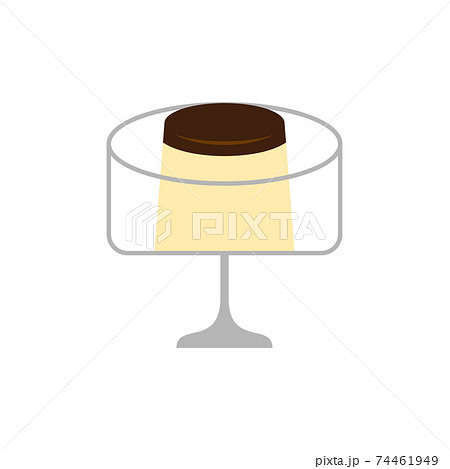 プリンとデザートカップ イラストのイラスト素材