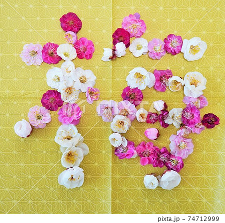 花 漢字 デザイン アートの写真素材
