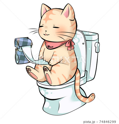 ネコトイレのイラスト素材 ネコトイレのイラスト素材
