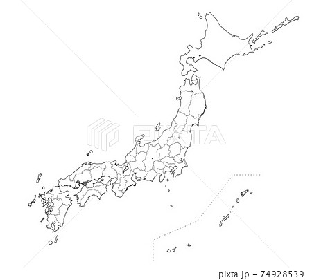 北陸地方 日本列島 日本地図 日本のイラスト素材