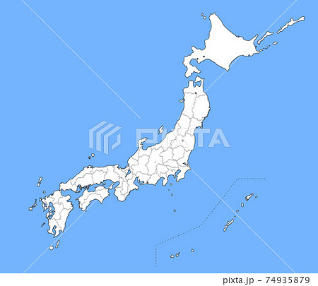 北陸地方 日本列島 日本地図 日本のイラスト素材