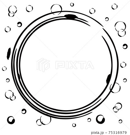 フレーム 枠 円 丸のイラスト素材