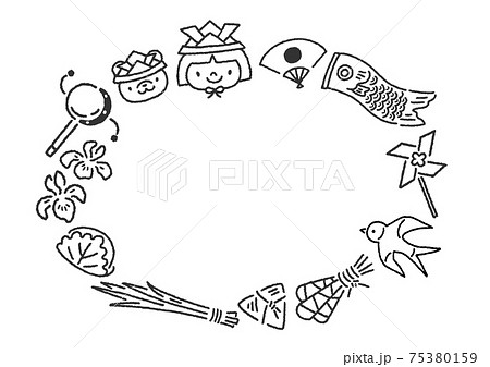 白黒 熊 イラスト モノクロの写真素材