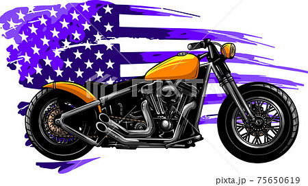 アメリカンバイクのベクター素材集 ピクスタ