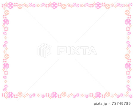 花柄 花 枠 フレームのイラスト素材