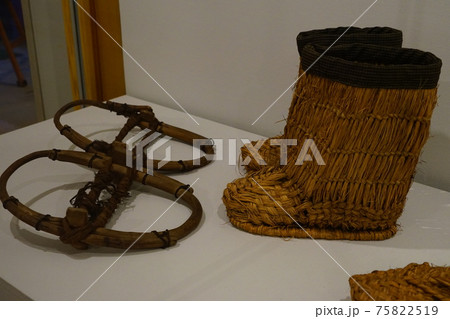 ワラ草履 ワラジ 藁草履 わらじの写真素材