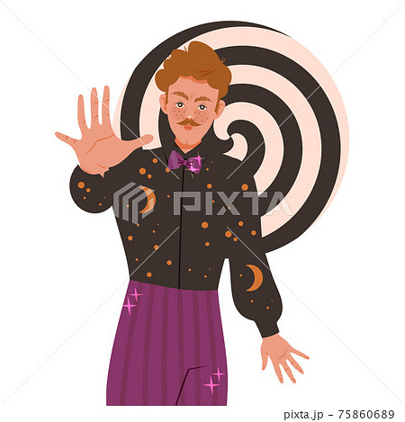 催眠術のイラスト素材