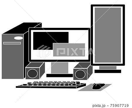 ゲーミングpcのイラスト素材