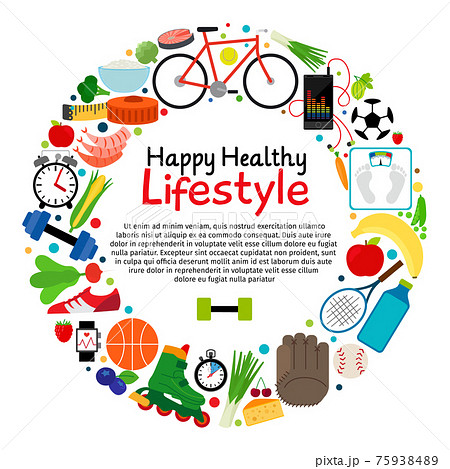 健康 健康的 元気 アイコンのイラスト素材