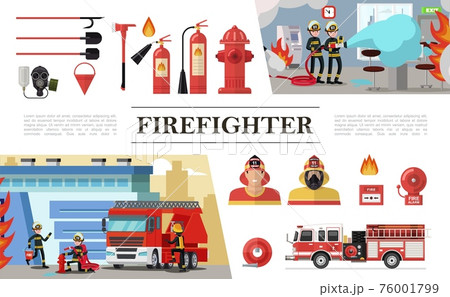 消防ホースのイラスト素材