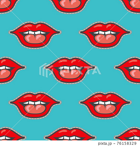 唇 口 パターン 柄のイラスト素材