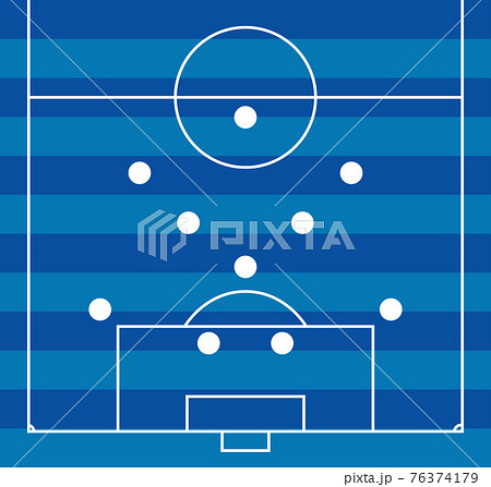 サッカーのフォーメーション4 5 1のイラスト素材 サッカーのフォーメーション4 5 1のイラスト素材