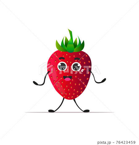 いちご イチゴ 苺 キャラクターのイラスト素材