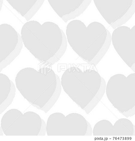 模様 ハート模様 モノクロ ハート ドット模様の写真素材