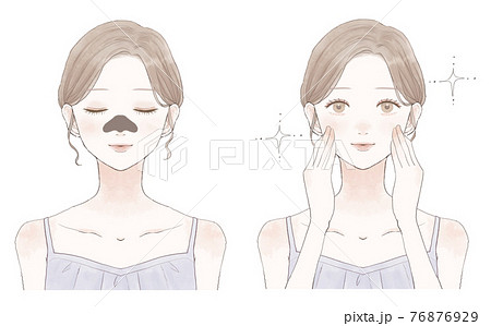 前髪なしのイラスト素材