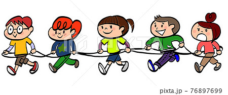 電車ごっこのイラスト素材