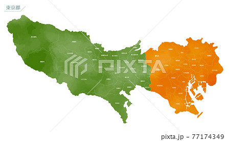 本州 日本地図の写真素材