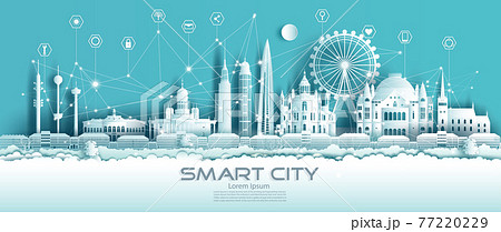 未来の世界のイラスト素材