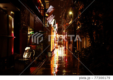 ラブホテル街の写真素材