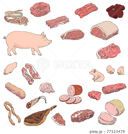 豚足のイラスト素材