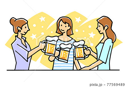 女子会のイラスト素材 女子会のイラスト素材