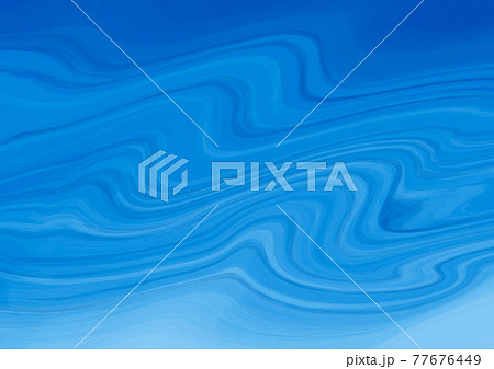 背景 青色 マーブル模様 イラストの写真素材