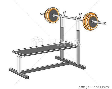 ベンチプレスのイラスト素材