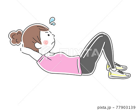 腹筋のイラスト素材