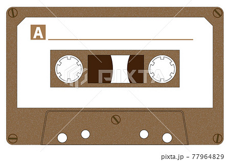 カセットテープ イラストの写真素材