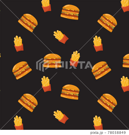 ハンバーガー 包み紙 ファストフード バーガーのイラスト素材