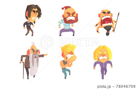 気持ち悪い 顔のイラスト素材