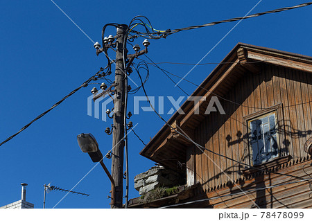電柱棒 並ぶの写真素材 電柱棒 並ぶの写真素材