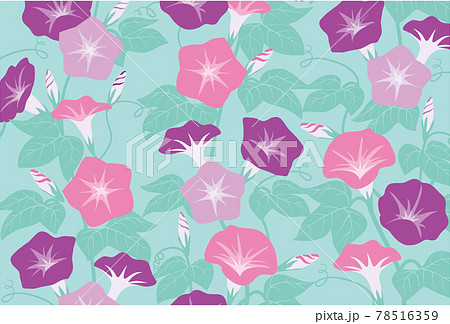 夏 涼しい 花柄 花びらのイラスト素材