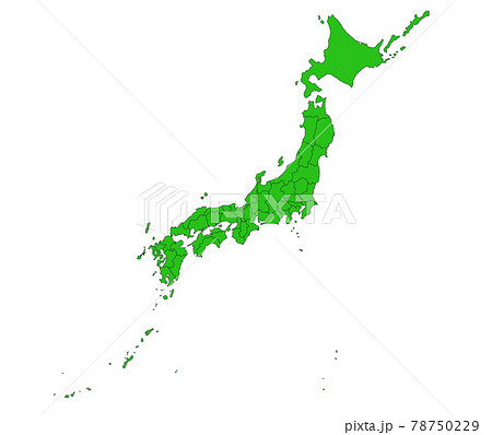 北陸地方 日本列島 日本地図 日本のイラスト素材