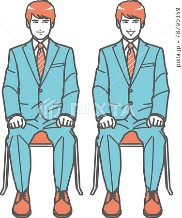 着席のイラスト素材