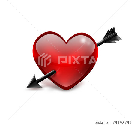 ハートの矢のイラスト素材