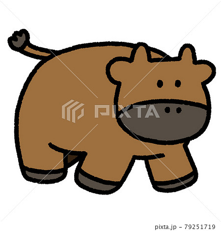 牛 茶色 動物 かわいいのイラスト素材 牛 茶色 動物 かわいいのイラスト素材