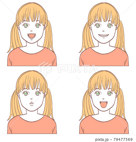 口腔体操のイラスト素材