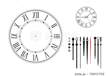 ローマ数字 時計 文字盤のイラスト素材