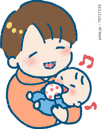 ほのぼの 家族のイラスト素材