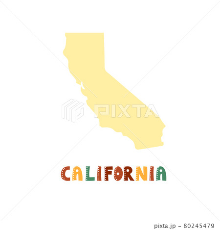 カルフォルニア カリフォルニア州 カリフォルニア 地図のイラスト素材