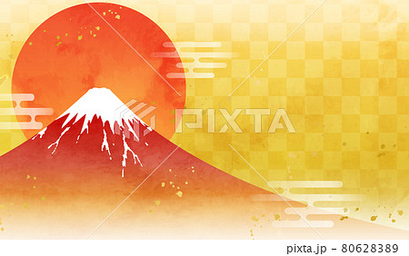 赤富士のイラスト素材