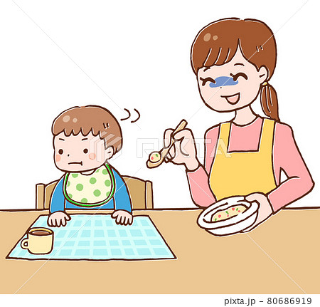 育児疲れのイラスト素材